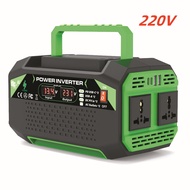 อินเวอร์เตอร์ไฟ 500W พร้อม USB และ Type-C 12V DC เป็น AC220V/110V ตัวแปลงไฟรถยนต์ แหล่งจ่ายไฟสําหรับ