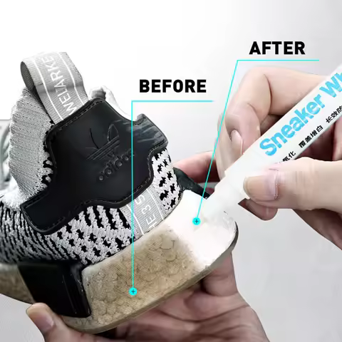 Sneaker Paint for Shoes Cloth Slippers Stains Removal Pen Repair Complementary Color White Go Yellow