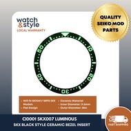 CI0001 SKX007/SRPD Luminous SKX Black Ceramic Bezel Insert