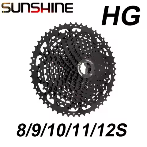 SUNSHINE Black Cassette 8S 9S 10S 11S 12S MTB Bike Road Bicycle Freewheel 11V 12V 42/46/50T 52T for 