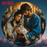 2D Flat Nativity Art Vintage Nativity Scene Christmas Wall Art Metal Sign - 2D Flat Style for Home D