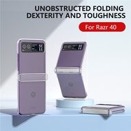 Fashion Business 3-in-1 Transparent Fold Flip Hard Phone Casing for Moto Razr 40 motorola razr40 Cov