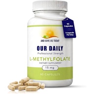 Our Daily Vites, L-Methylfolate 15mg – Active 5-MTHF Methylated Folate Supplement for Women & Men – 