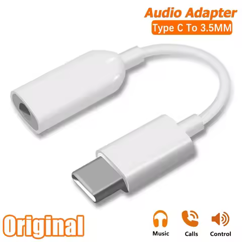 Original For Xiaomi Usb Type C To 3.5mm Jack Earphone Adapter Audio Cable Converter For Mi 14 13T 12