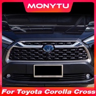 For Toyota Corolla Cross 2021 2022 2023 2024 Body Kit Front Grille Bumper Trim Strips ABS Chrome Exterior Car Modification Accessories