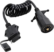 7 Pin to 5 Pin Trailer Light Adapter 7 Way Blade to 5 Way Flat Trailer Plug Adapter, 7 Way to 5 Way 