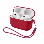 Ốp Silicon Lỏng Cho AirPods Pro 3 (USB C) Có Dây Buộc Tai Nghe Không Dây Funda Bảo Vệ Cho AirPods Pr