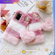 Casing For Huawei Nova 12 11 10 Pro 9 9SE 10SE 7 7i 7SE 5T 3i Y70 Y70Plus Bling Love Plush Warm Cute Furry Fluffy Fur Case Cover