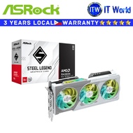 Itw | AsRock RX9060 OC 8GB GDDR6 XT Steel Legend AMD Radeon Graphic Card (RX9060XT SL 8GO)