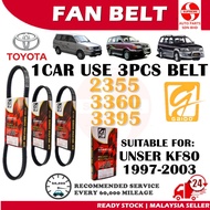 S2U Gaido Fan Belt Toyota Unser 1.8 KF80 Air Cond Alternator Power Steering 2355 3360 3395 Tali Kipa