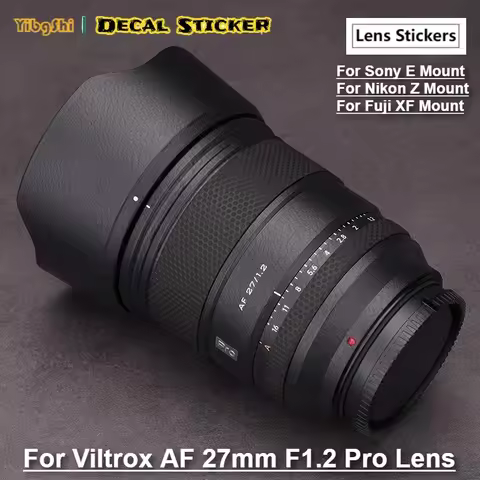 For Viltrox AF 27mm F1.2 Pro E / XF / Z Mount Lens Sticker Decal Skin Vinyl Wrap Film Protector Coat