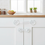 Childproof Cabinet Latches (6 Count) - Adhesive Baby Safety Locks for Drawers, Fridge, and Doors, An