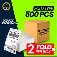 (A6 Paper) Waybill Thermal Paper  Folding Paper = 100*150mm*100pcs