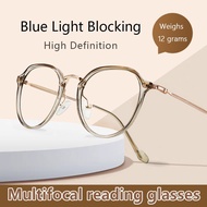 Progressive Multifocal Reading Glasses Blue Light Blocking Presbyopia Eyeglasses High Quality CR39 R