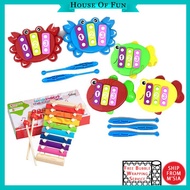 Xylophone Piano 8 Notes Kids Musical Learning Wooden Xylophone Pretend Play Montessori Toy Mainan Pi