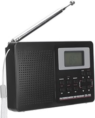 CS‑106 Portable Radio, Mini FM/AM/SW/MW/LW/TV Full Band Receiver Radio Global Radio Broadcast with 3