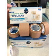 Korean PLAID brown medical adhesive paper roll tape 1,25cm 2.5cmx5m PLAD skin-brown cosmetic paper t