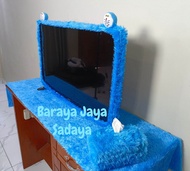 Bando TV LED Karakter Uk 14-32 Inch + Taplak Meja TV / Bando TV Karakter 1 set /  PAKET HEMAT Bando TV Bulu Rasfur Karakter