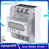 ^eQQ^3 Phase 4 Wire Meter 220/380V 20-80A Consumption KWh Meter Rail Installation Digital Electric P