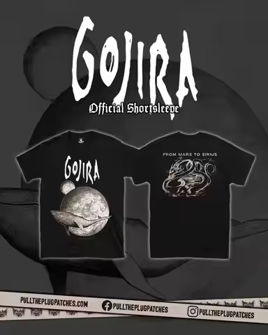 Gojira From Mars To Sirius Short Sleeve Women Men Oversize Y2k Heavyweight Cotton Streetwear Comfort
