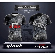 GLOCK 3D Printed T-shirt, Tactical Safety T-shirt, Men's Breathable Sports T-shirt