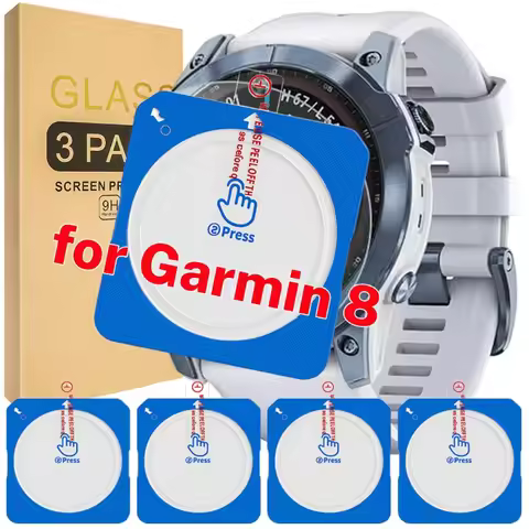 Tempered Glass for Garmin Fenix 8 43/47/51mm Solar AMOLED Screen Protector Glass With install tool A