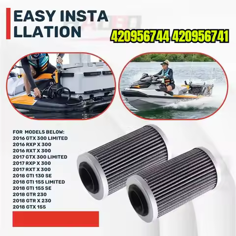 2PCS For SEA-DOO 420956744 Motorcycle Oil Filter- 2016-2022 For Rotax 1630 BRP GTI GTX GTR230 RXT300