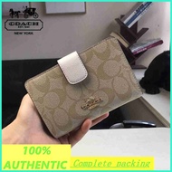 (Fast shipping) 100% short wallet COACH women in stock with receipt 53562 87936 33034 39127 3375 3452  3773 3453