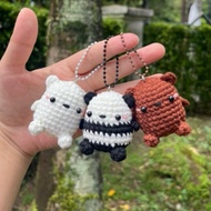 GANTUNGAN We Bare Bears Crochet Keychain | We Bare Bears Knitted Keychain