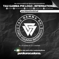 TAU GAMMA PHI TRISKELION LOGO - INTERNATIONAL Cutout Sticker Decal for Motorcycle, Car, and Bike