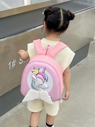 Mochila de unicornio de dibujos animados con carcasa dura de EVA para niños, bolsa de hombro para bebé o niños que van al jardín de infancia
