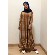 READY STOCK Triby Baju Muslimah Fashion Long Dress Maxi Jubah Kurung Raya Casual Basic Simple Elegant Pattern Tribal