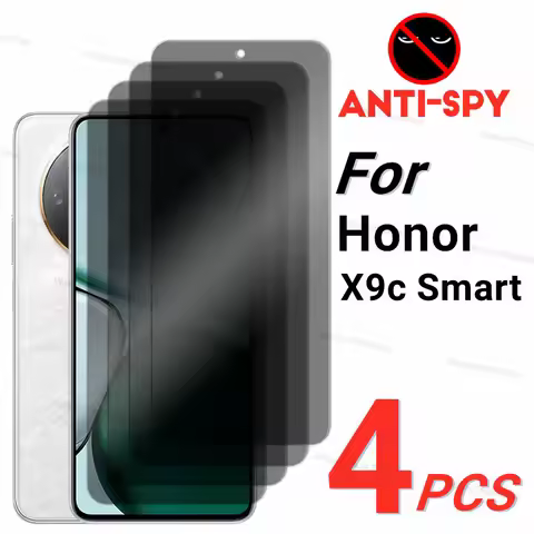 2/4PCS Privacy Screen Protector For Honor X9c Smart Anti-Spy Tempered Glass Honor X9c Smart Privacy 