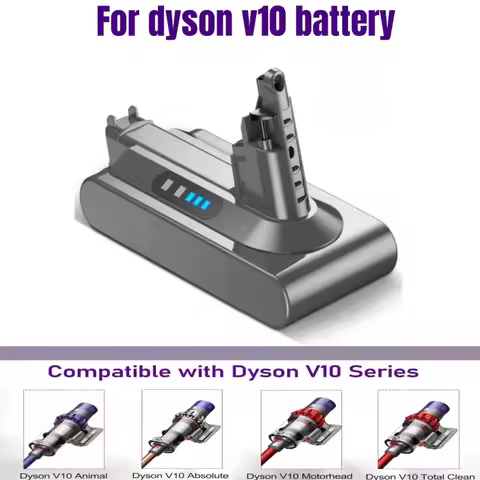 For Dyson V10 Battery V10 Animal Absolute Fluffy Cordless Vacuum Cleaner Replacement 25.2V 6000mAh-1
