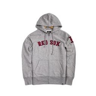 [現貨]美式棒球連帽外套 MLB波士頓紅襪Boston Red Soxs刺繡長袖 灰紅 47BRAND生日交換禮物