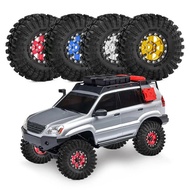 1.3-inch Beadlock Wheel & Tire Set for 1/18 TRX4M 1/24 SCX24 AX24 FCX24 FCX24M RC Crawler Alloy Whee