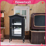 [Flowerhxy2] Dollhouse Cupboard 1:12 Scale Wooden Furniture Display Shelf Birthday Gifts