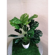 monstera pokok hiasan Artificial monstera 18leaf