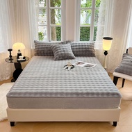 SUNLIGHT HOME ผ้าปูที่นอนกำมะหยี่นุ่มผ้าปูที่นอนเข้ารูปสีทึบผ้าปูที่นอน6ฟุตผ้าปูที่นอน5ฟุตผ้าปูที่นอ