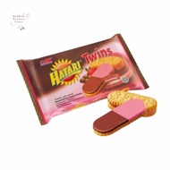 Hatari Cream Biscuit Twins Choco & Strowberry 190 g / 1 dus isi 21 pcs