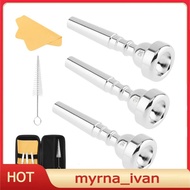 7C 5C 3C Trumpet Mouthpiece Set Silver Plated Brass Trumpet Mouthpiece Trumpet Mouthpiece Set for Be