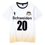New Anime Haikyuu Schweiden Adlers Jersey MSBY T-shirt Cosplay Costume Karasuno Shoyo Kageyama Sport