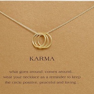 3-circle combination pendant necklace