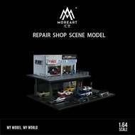 MOCUS MoreART Landscape Model 1:64 Diorama Garage 1/64 assembled metal base car repair