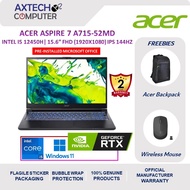 Acer Aspire 7 A715-59G-52MD 15.6'' FHD 144Hz Gaming Laptop Black (i5-12450H, 16GB, 512GB SSD, RTX305