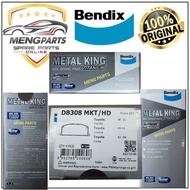 ORIGINAL BENDIX MATEL KING MKT TOYOTA COROLLA AE80 EE80 AE92 EE90 AE101 EE100 ST171 FRONT DISC BRAKE