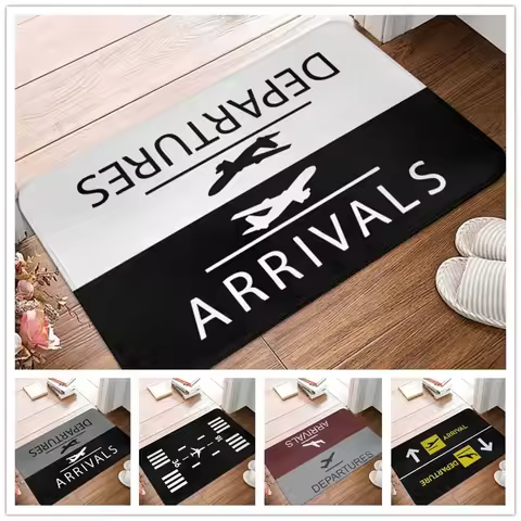 Popular The Exit Arrival Departure Doormat Welcome Entrance Floor Mat Washable Carpet Non Slip Airpo