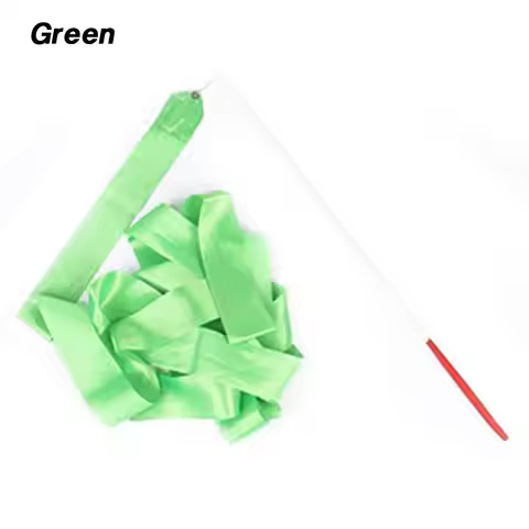 2M Ballet Streamer Twirling Rod Dance Ribbon Rhythmic Art Training Artistic Gymnastics Ribbon Colorf