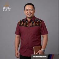 Angela Batik | Kemeja Pria Motif Toraja TR21 | Batik Pria Lengan Panjang Toraja SE22