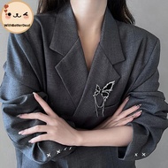 Better Fashion Metal Chain Butterfly Brooch sel Pendant for Women Men Lapel Pins Suit Badge Party We